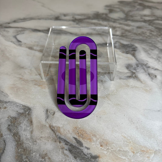 Jumbo Paperclip - Purple Crayon