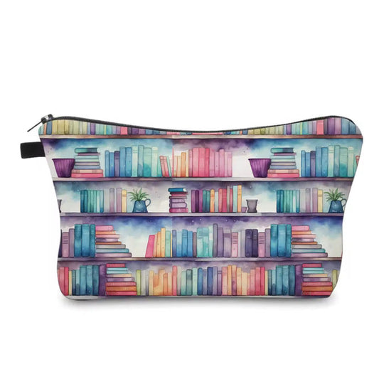 Pouch - Watercolor Book Shelves