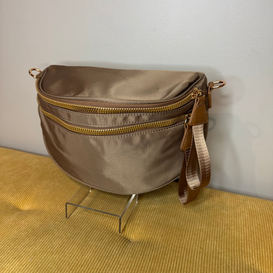 The Roni Nylon Crossbody - Solid Chocolate Brown