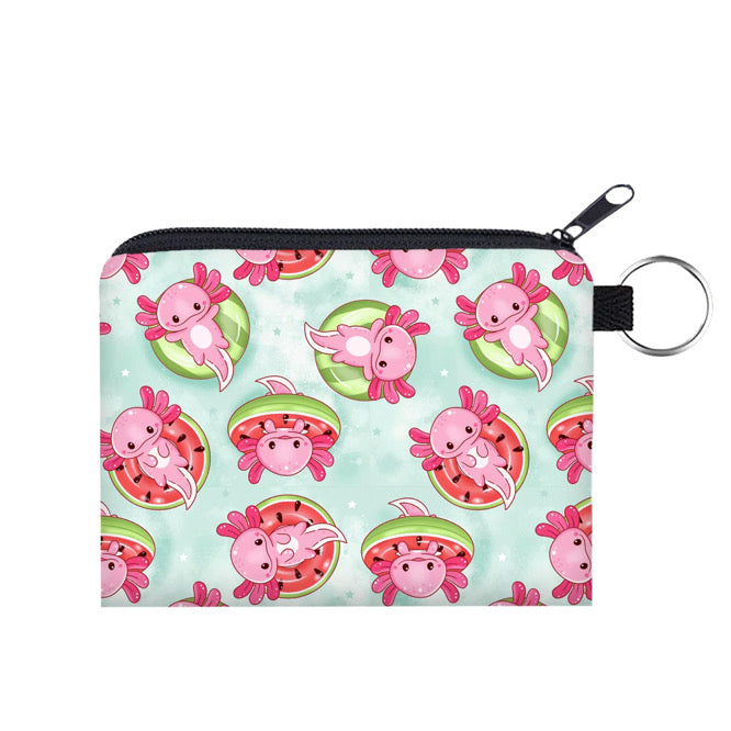 Mini Pouch - Axolotl Watermelon