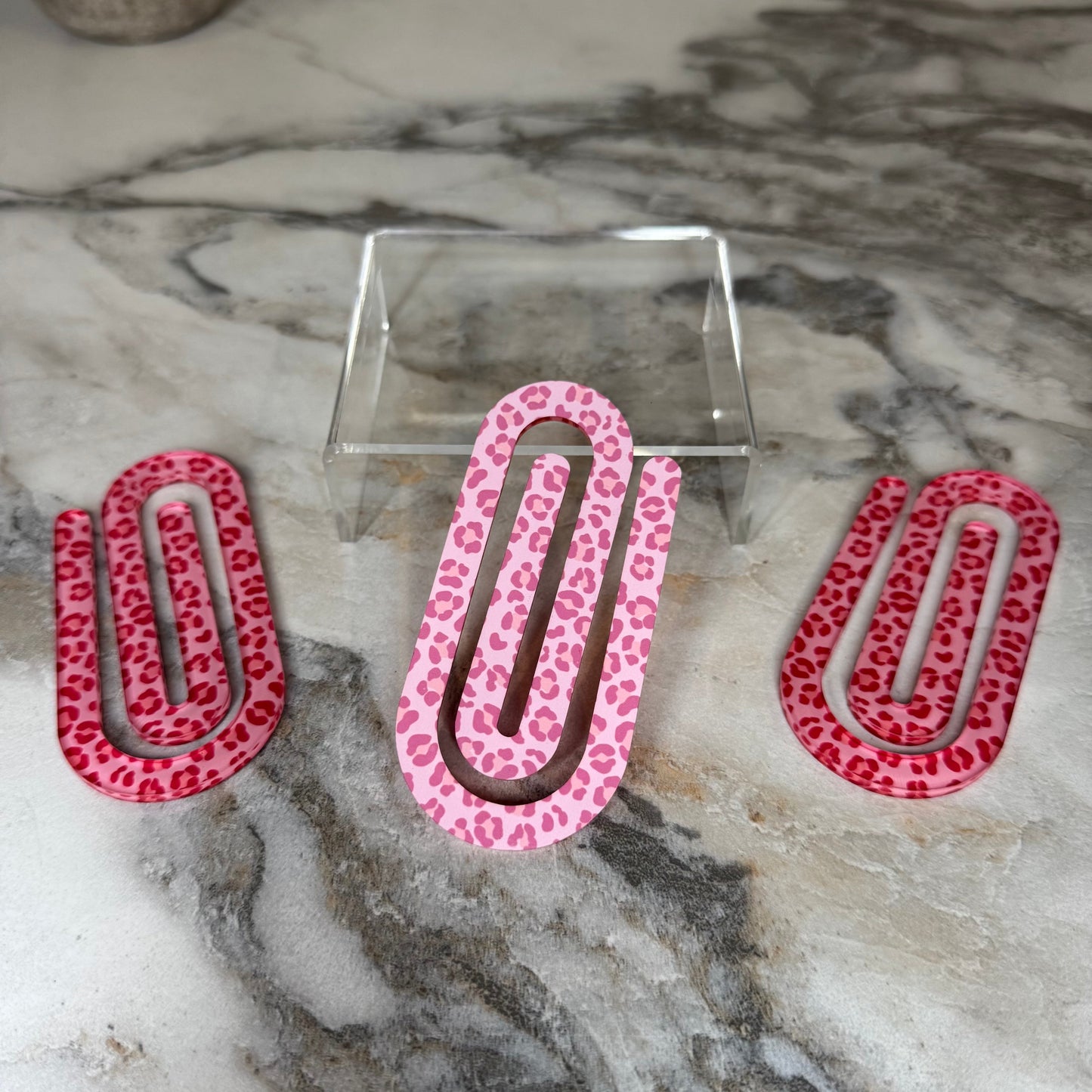 Jumbo Paperclip - Pink Animal Print