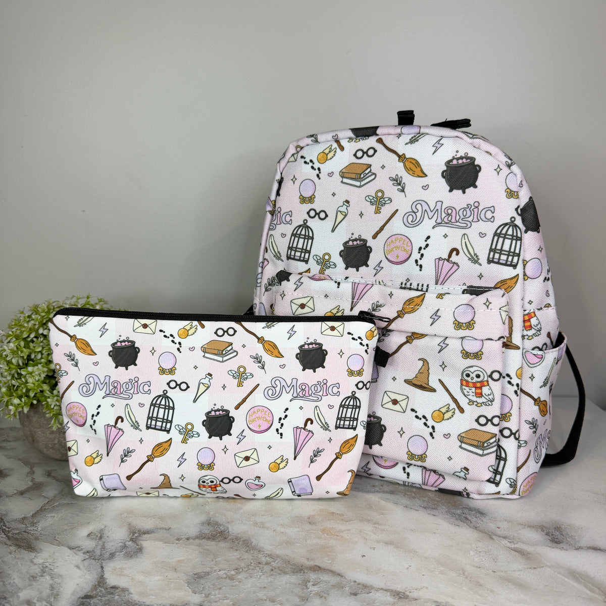 Mini Backpack - Magic Pink White