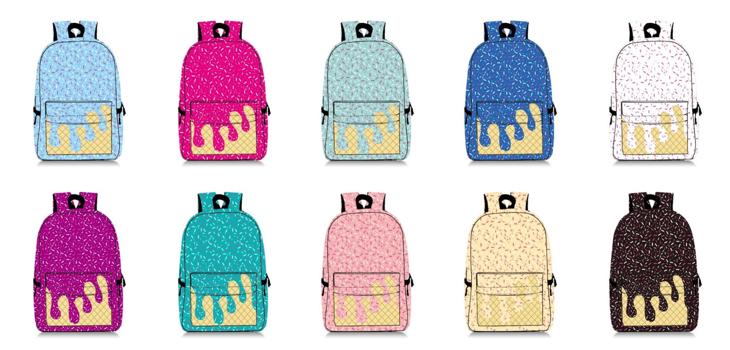 Ice Cream Drip Full Size Backpack