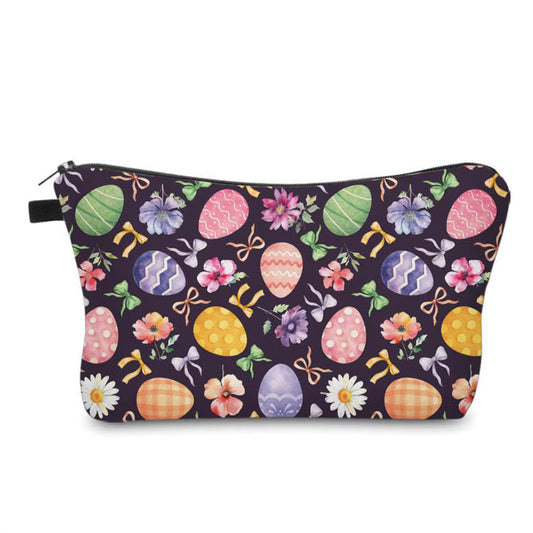 Pouch - Easter - Eggs Bows on Eggplant