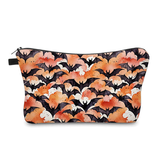Pouch - Halloween Fall - Bats Black Orange