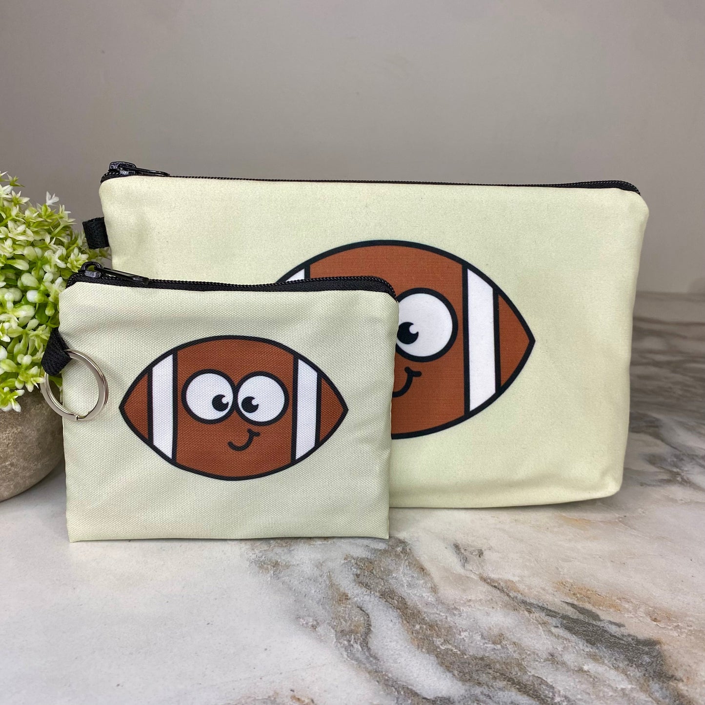 Pouch & Mini Pouch Bundled Set - Football Face