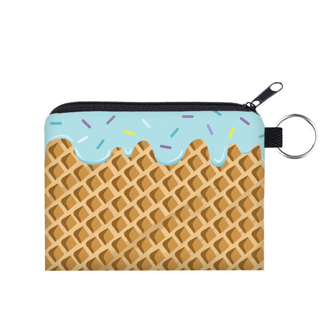Mini Pouch - Ice Cream Cone Blue