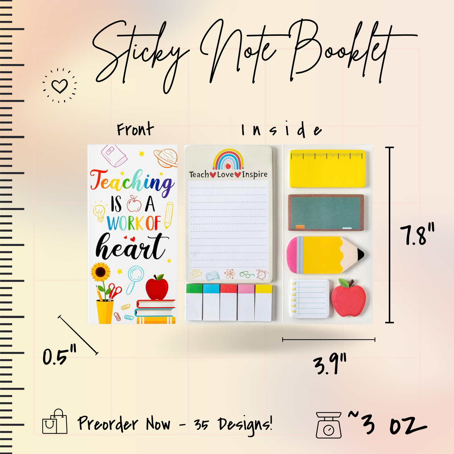 Sticky Note Booklet Set - Don't Worry Be Capy (#1)