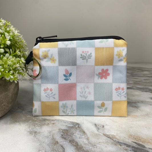 Mini Pouch - Spring Floral Pastel Patches