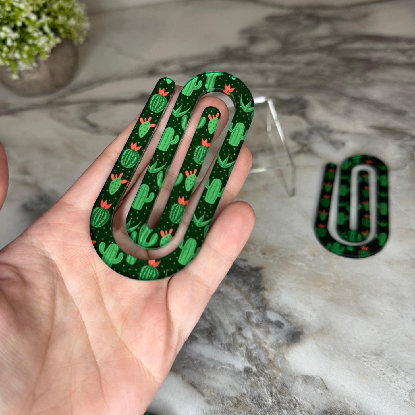 Jumbo Paperclip - Cactus