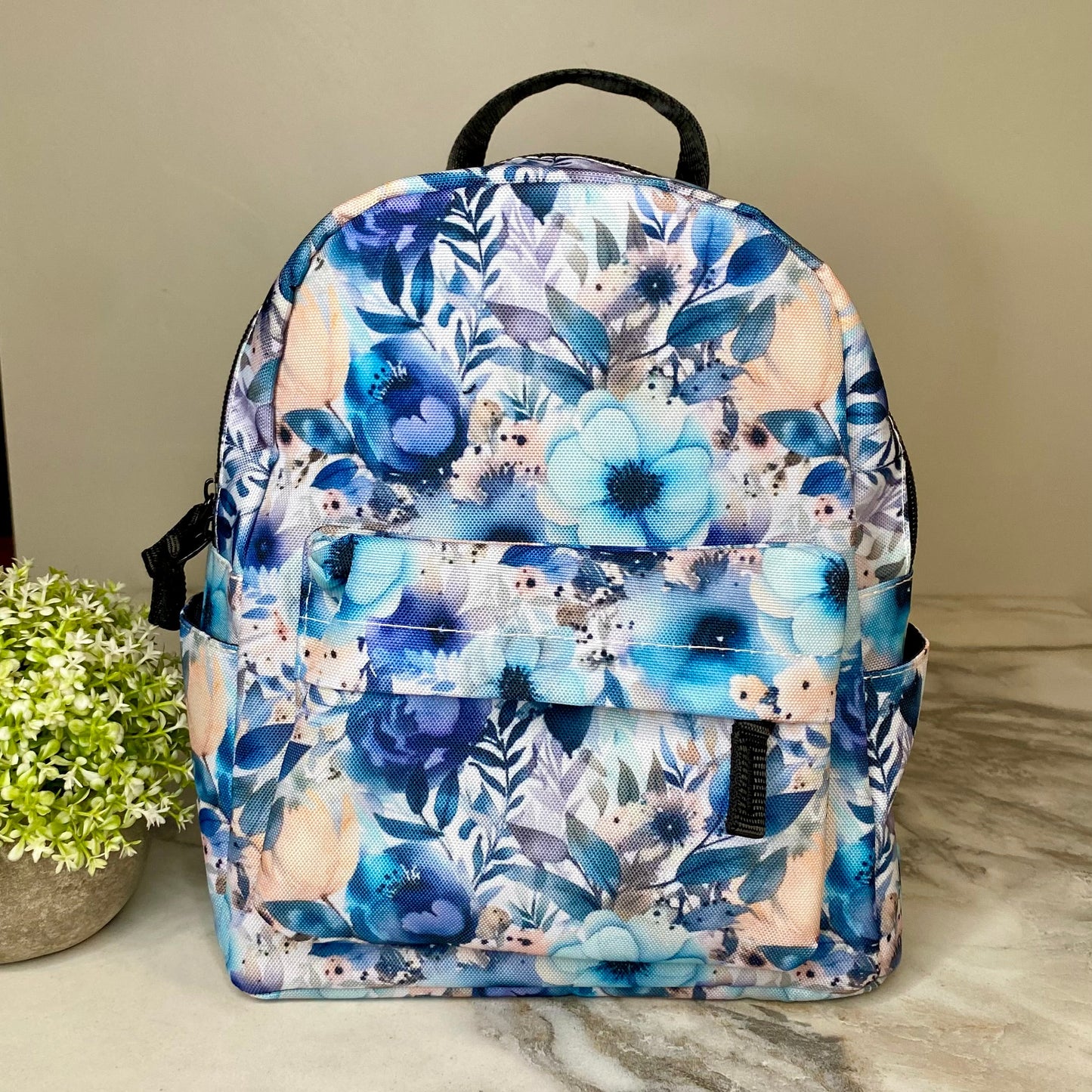 Mini Backpack - Blue Floral