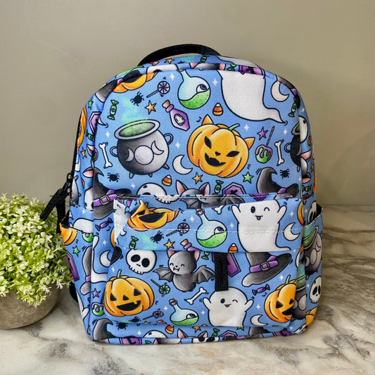 Mini Backpack - Halloween Fall -  Blue Friends