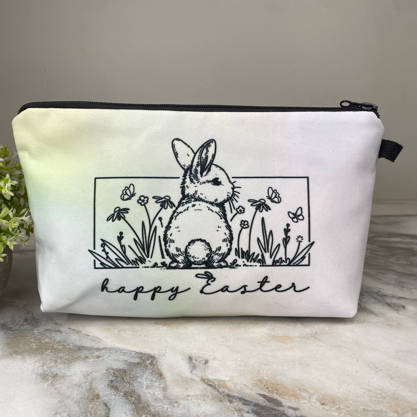 Pouch - Easter - Happy Easter Bunny Garden