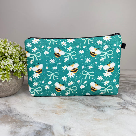 Pouch - Turquoise Bee