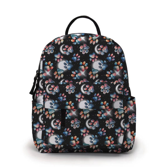 Mini Backpack - Dog Paw Galaxy Moon