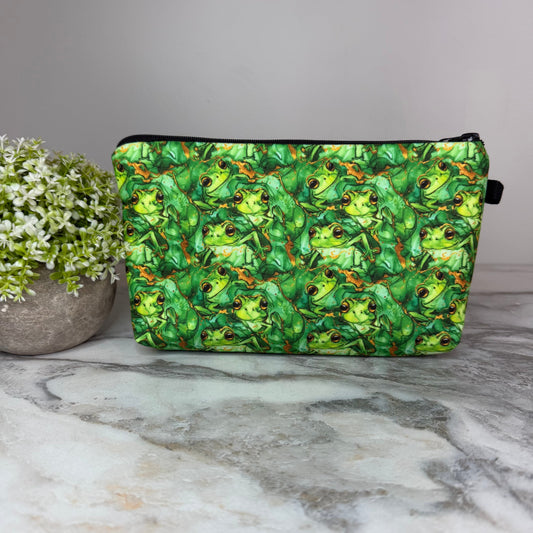 Pouch - Green Marble Frog