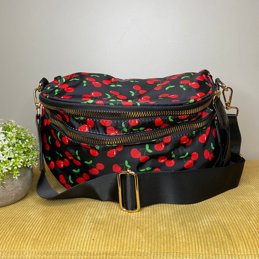 The Roni Nylon Crossbody - Cherry