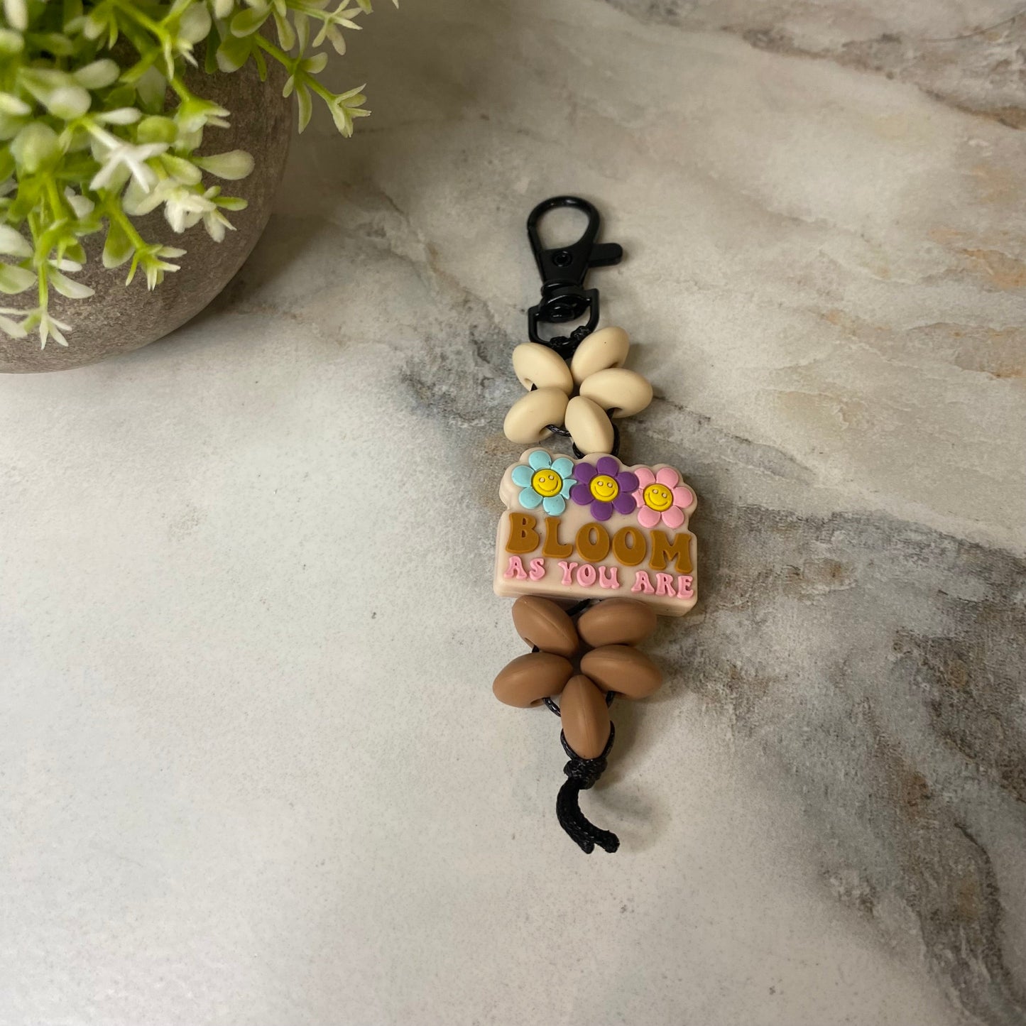 Keychain - Silicone Bead - Bloom As You Are