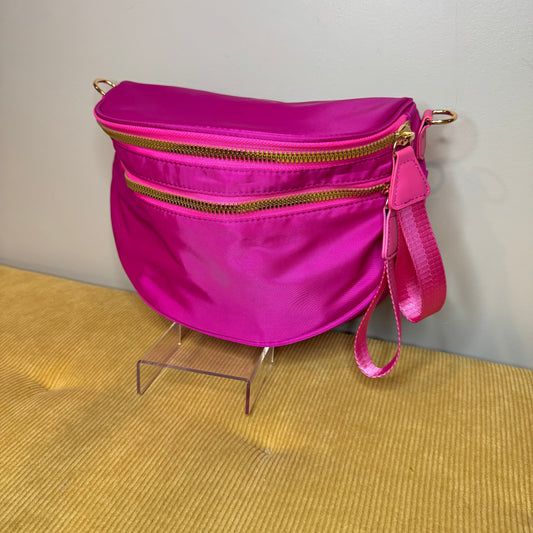 The Roni Nylon Crossbody - Solid Hot Pink
