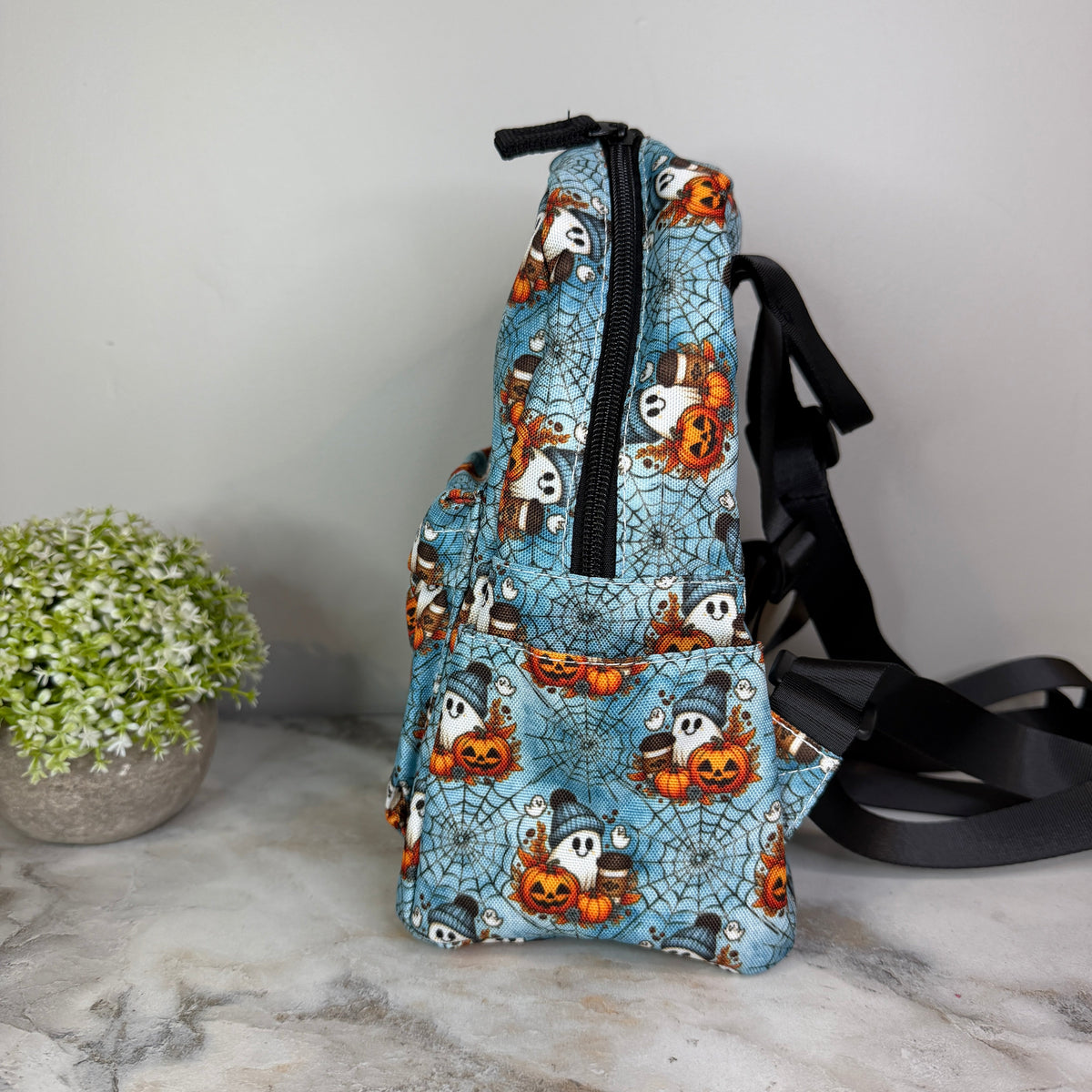 Mini Backpack - Halloween - Ghost Coffee