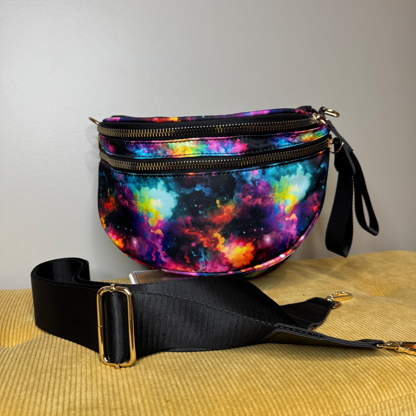 The Roni Nylon Crossbody - Pink Orange Galaxy