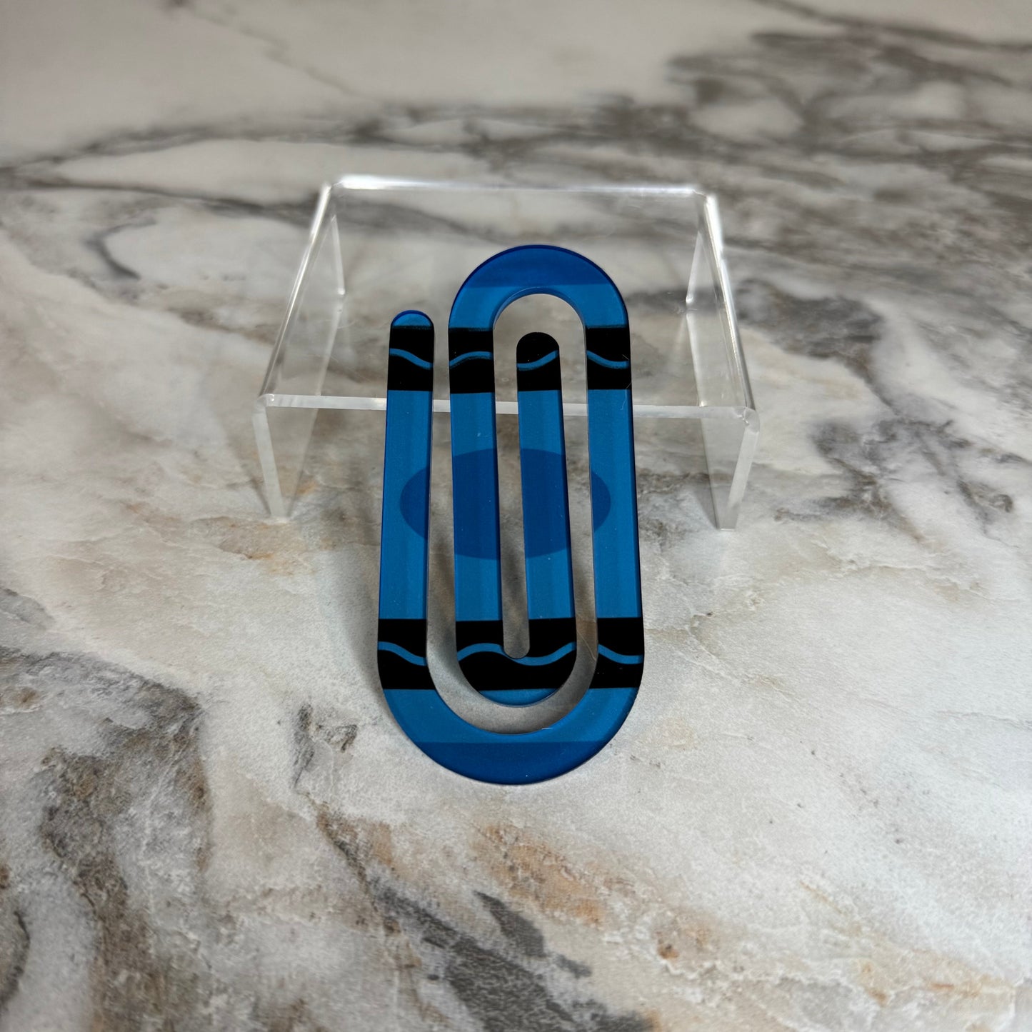 Jumbo Paperclip - Blue Crayon