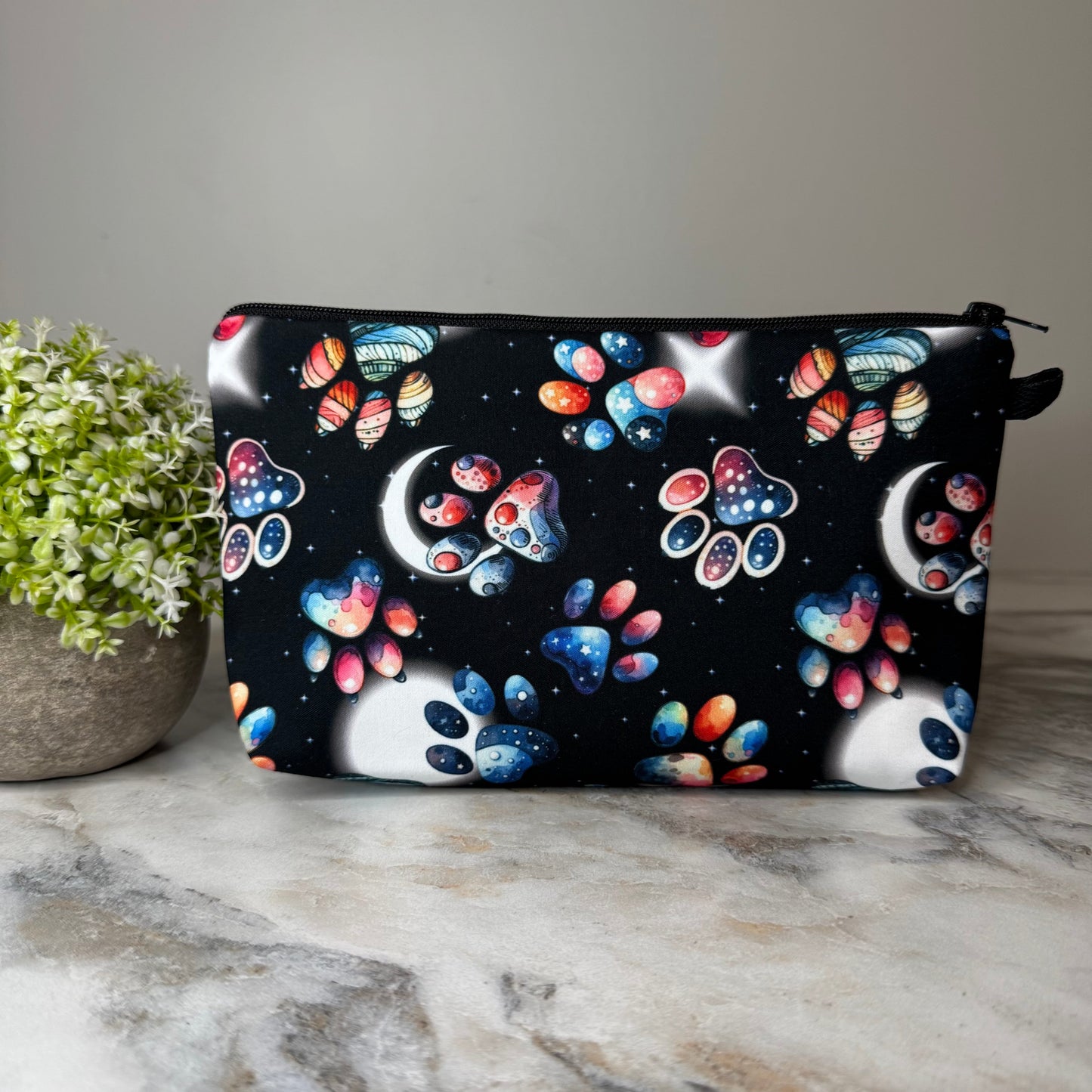 Pouch - Dog Paw Galaxy Moon