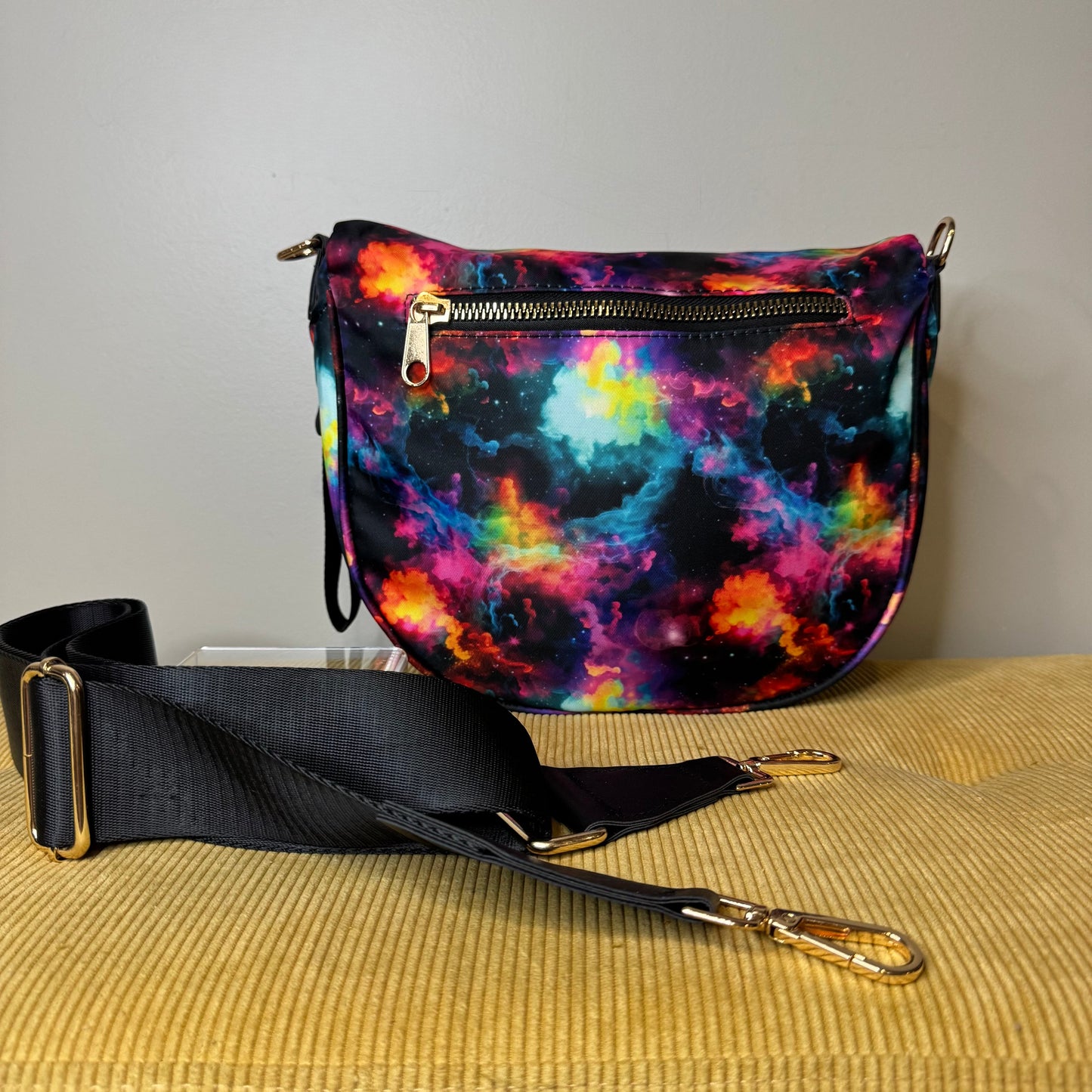 The Roni Nylon Crossbody - Pink Orange Galaxy
