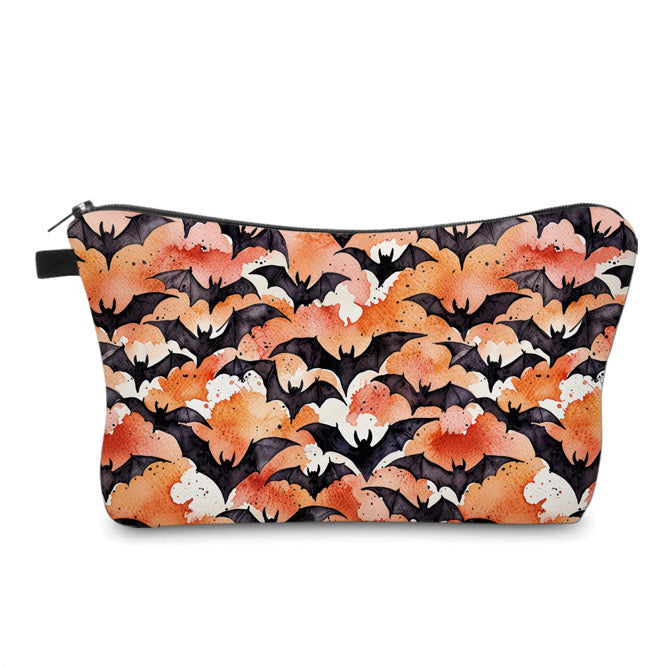 Pouch - Halloween Fall - Bats Black Orange