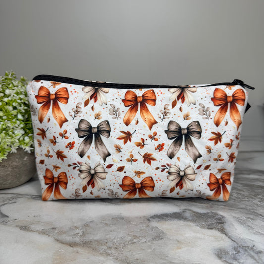 Pouch - Halloween Fall - Bow Leaves