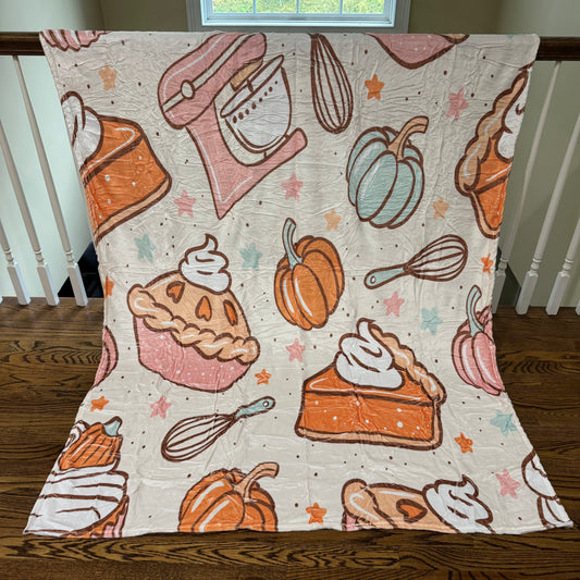 Blanket - Halloween - Fall Cake Pie Baking