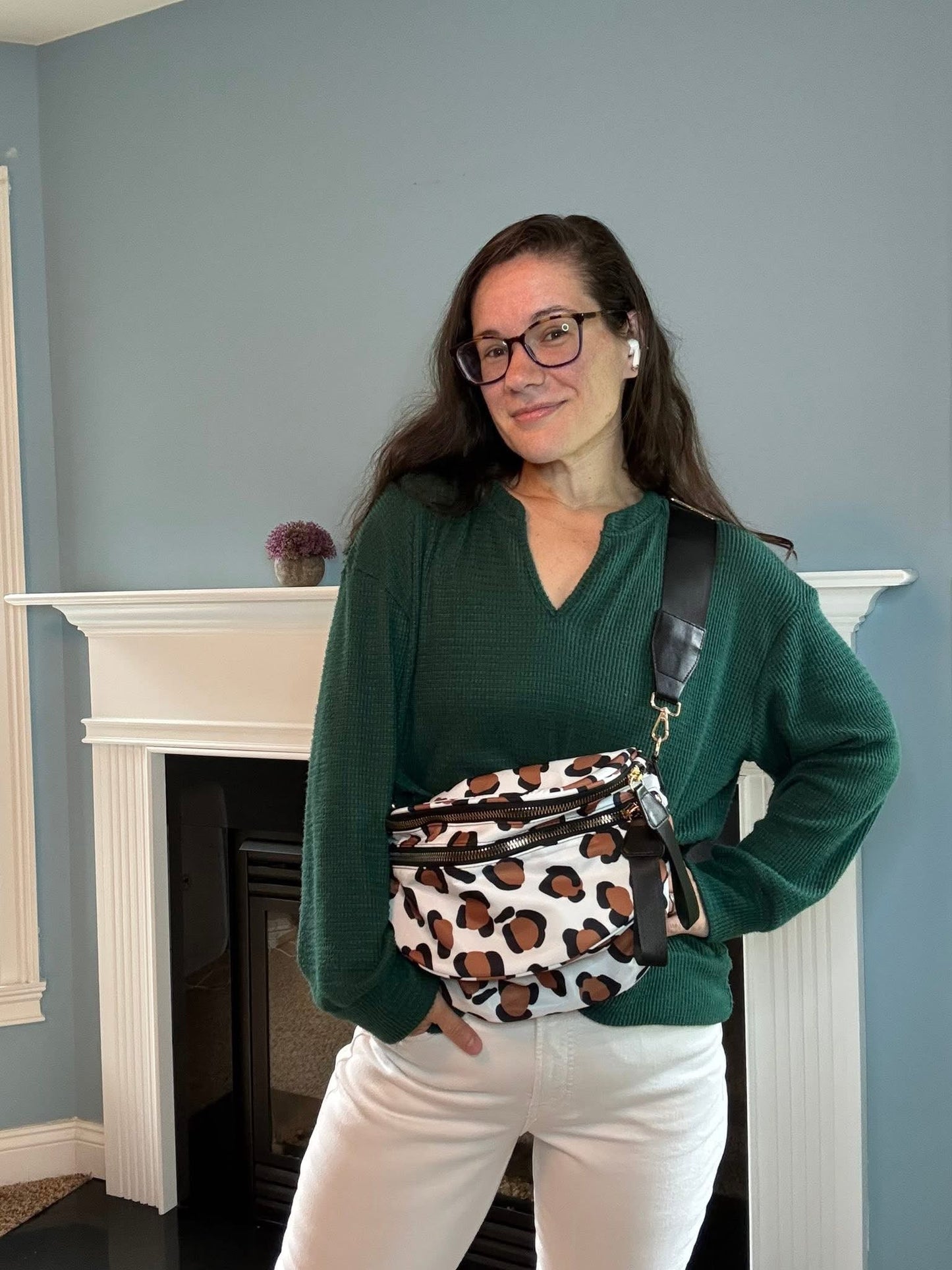 The Roni Nylon Crossbody - Brown Leopard