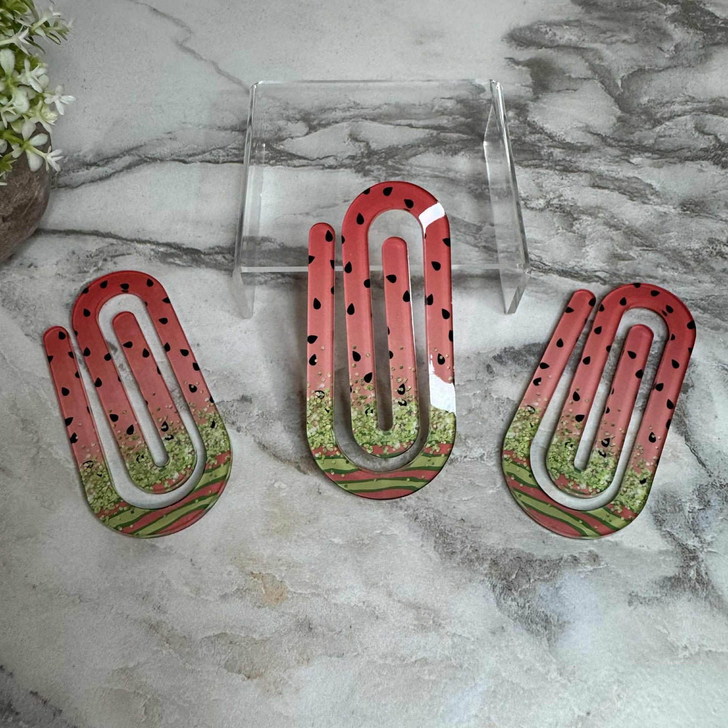 Jumbo Paperclip - Watermelon Glitter